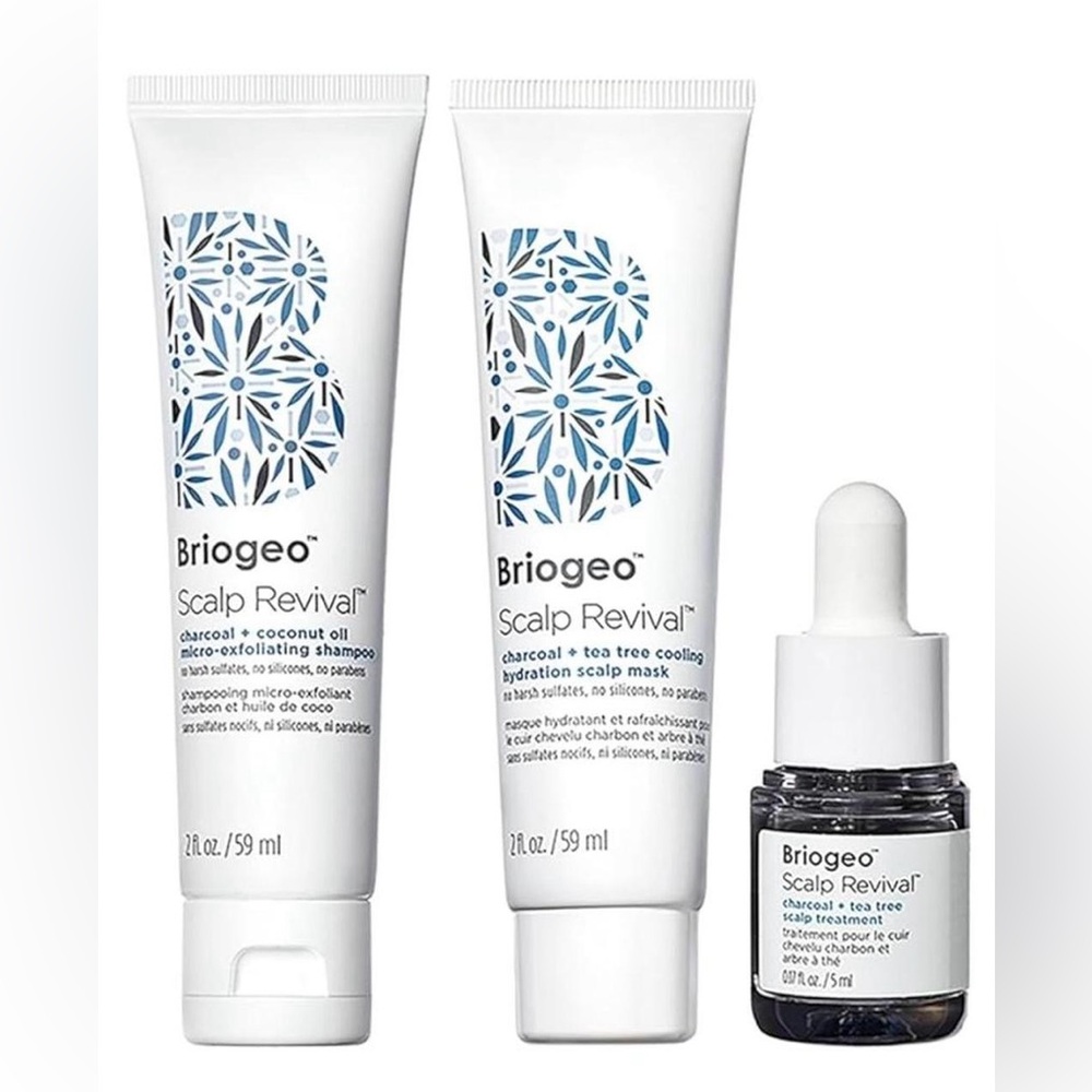 Briogeo Scalp Revival Hair Care Set - Charcoal Shampoo, Mask, and Treatment
